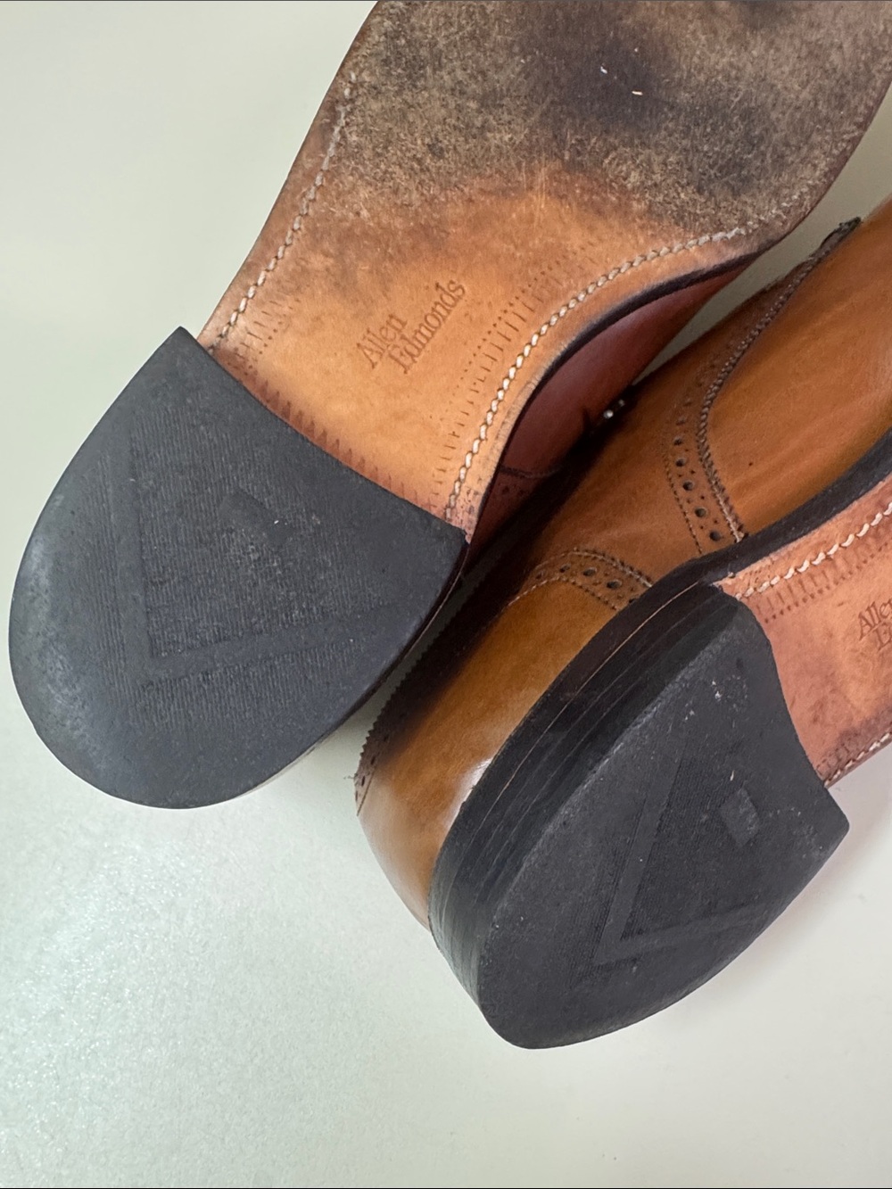 Allen Edmonds Brown Leather Cap-Toe Derby Oxfords - Picture 7 of 7